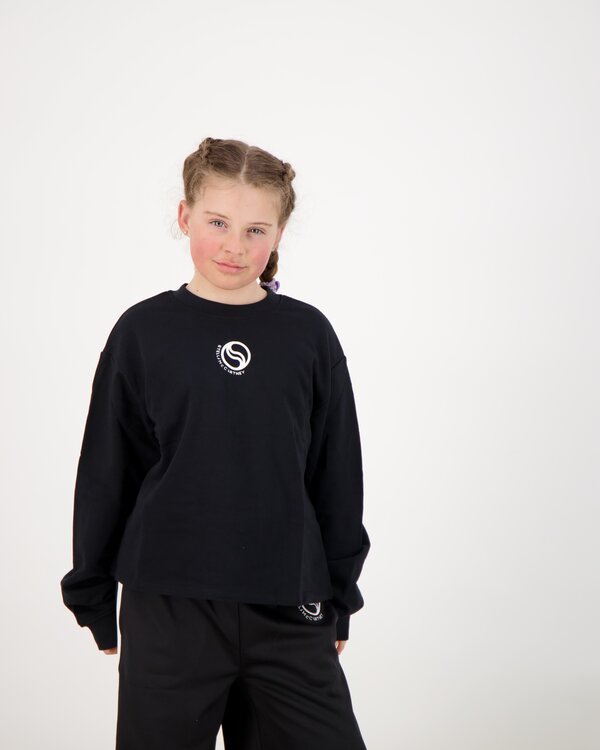 Ringer Sweatshirt Zwart