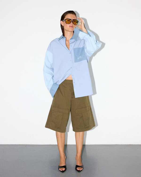 Mazie Shirt Combo Blauw