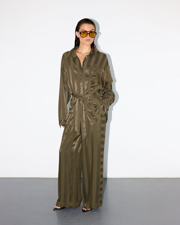 Serra Belted Shirt Olive