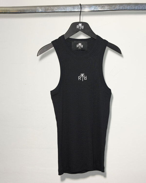 Reese Monogram Tank Black