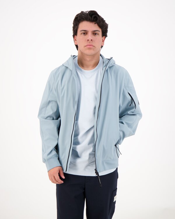 Shell-R Hooded Lens Jacket Light Blue