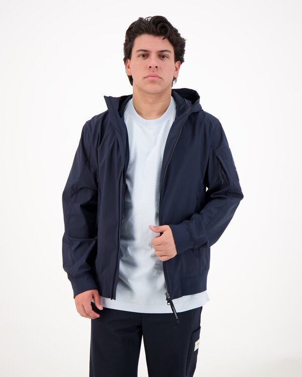 Shell-R Hooded Lens Jacket Blau