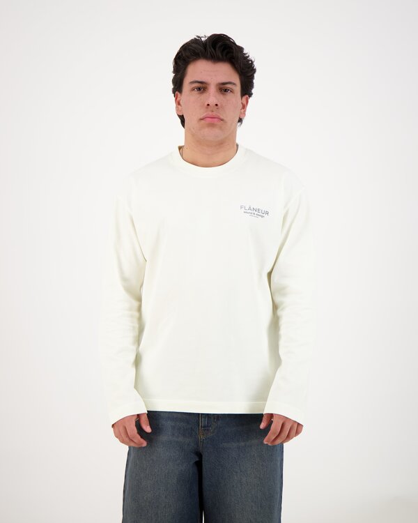 Sound & Design  Long Sleeve Washed T-Shirt Wit