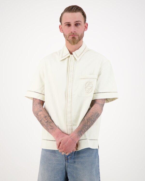 Broderie D Miroir Overshirt Offwhite