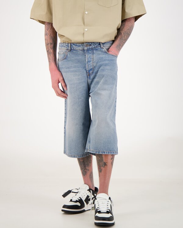 Large Fit Bermuda Shorts Jeans Blau