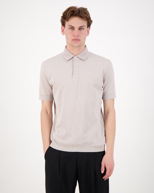 Knitted Polo Shirt Beige