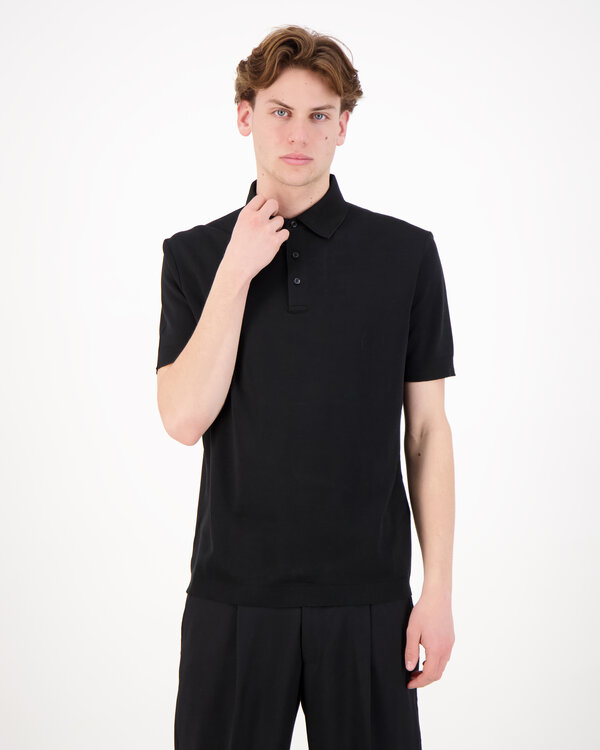 Knitted Polo Shirt Black