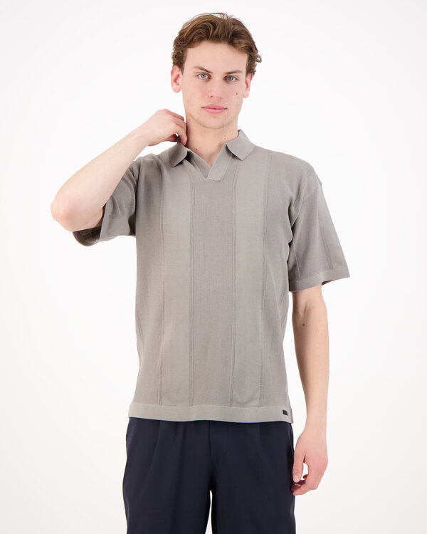 Polo No Button SS Braun
