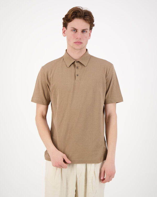 Mens Polo Shirt Beige
