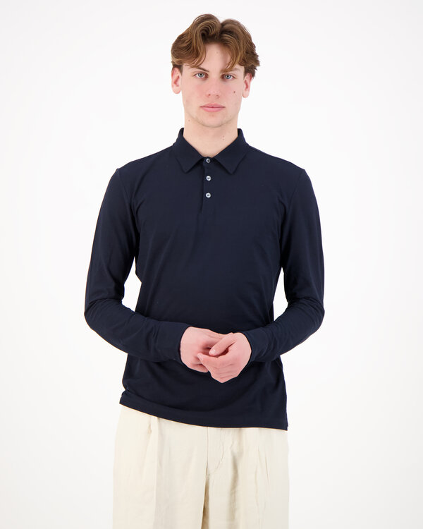 Men's Polo Longsleeve Shirt Marine