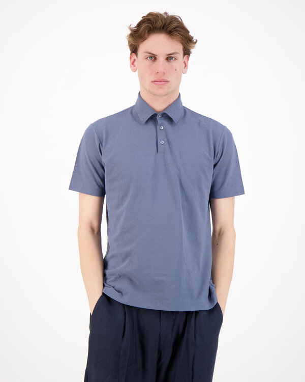 Mens Polo Shirt Denim