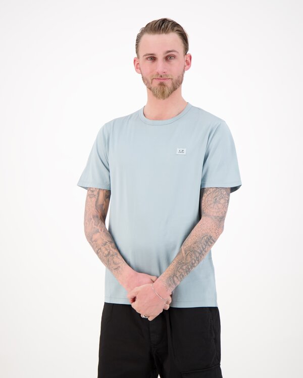 Mercerisiertes Jersey 70/2 Gasato SS Pat T-Shirt  Hellblau