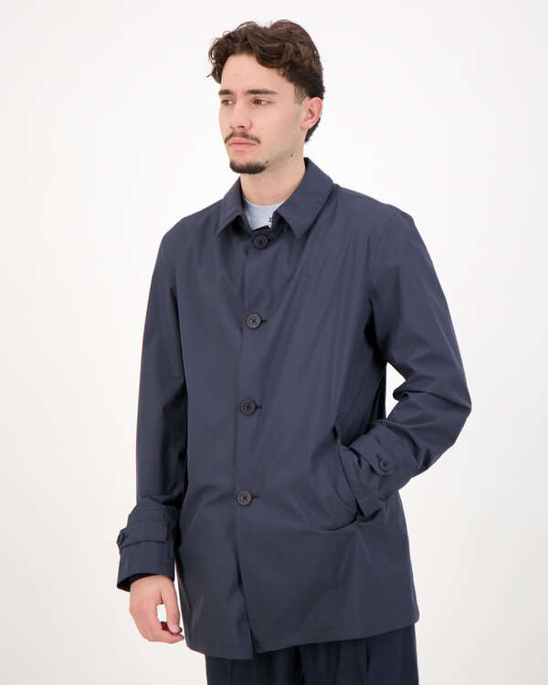 Mens Woven Raincoat Blue