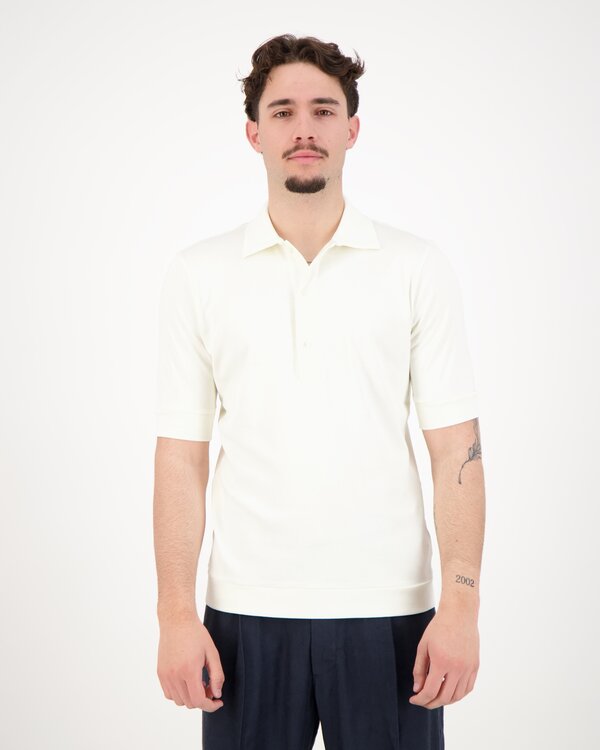 Lim 3B FR 30 Lange Mouw Polo Ecru