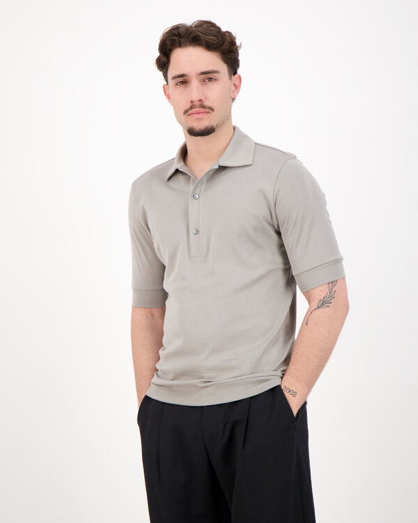 Lim 3B FR 30 Lange Mouw Polo Taupe