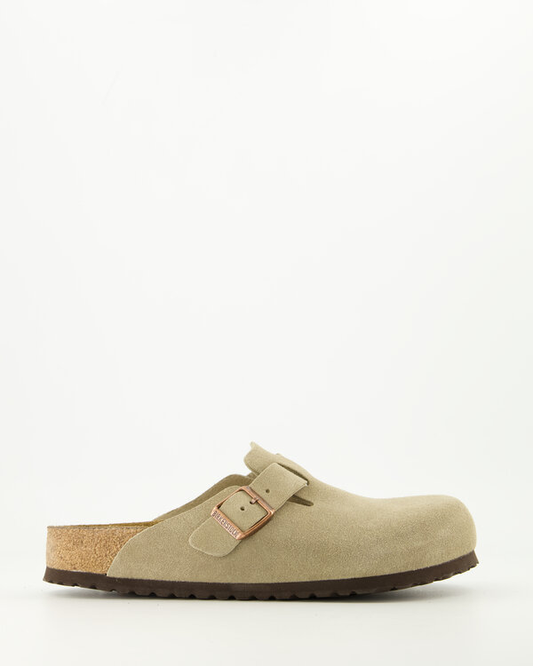Boston Soft Footbed Suede Leather Taupe