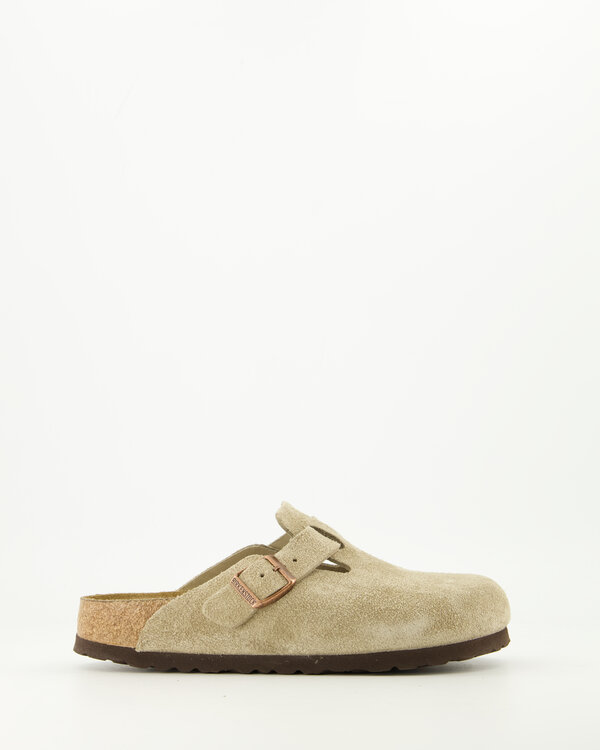Boston Soft Footbed Suede Leather Taupe