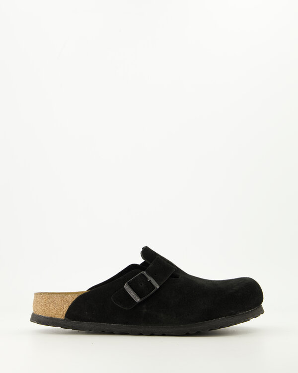 Boston Soft Footbed Suede Leather Schwarz