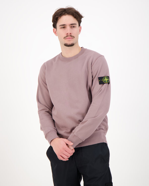 6100060 Organic Cotton Fleece Sweater purple gray