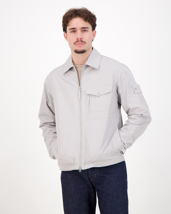 1200011 All Weather Cotton Canvas Overshirt Ghost Dust