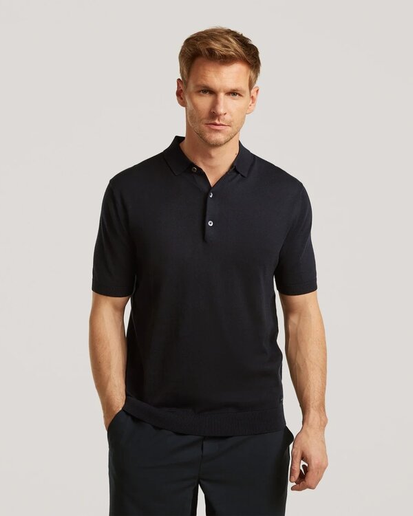 Graham Luxury Jersey Polo Schwarz