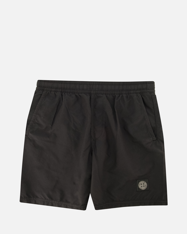 B100B09 Brushed Nylon Swim Shorts Zwart