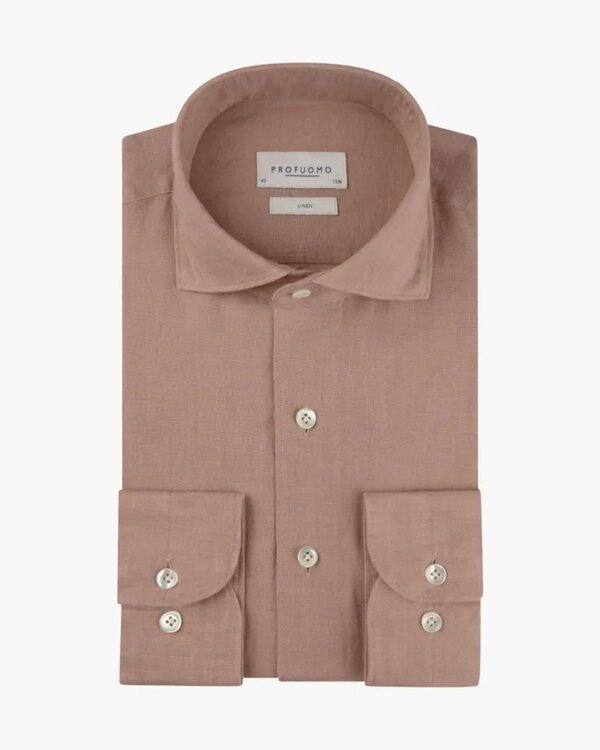 Linen Shirt Dark Pink