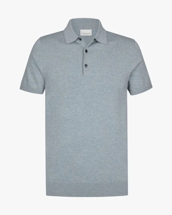Luxury Basic Polo Blau