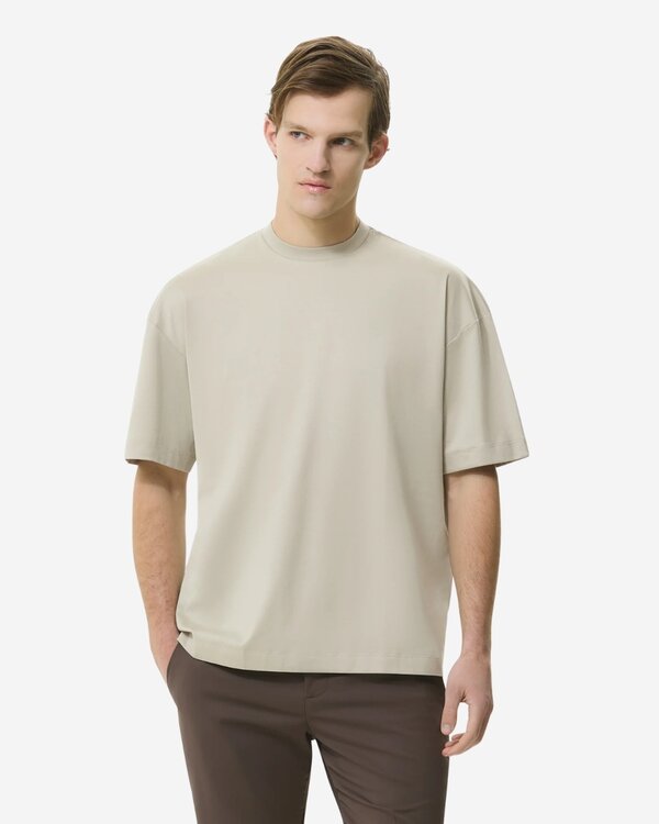 Interlock Supima Oversized T-Shirt Stone