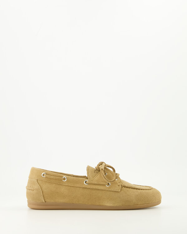 Boat Loafer Brushed Suede Mushroom