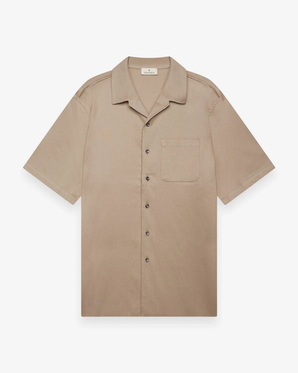 Supima Bowling Shirt S/S Lead Grey