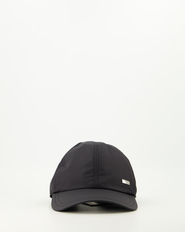 Men's Woven Cap Kappe Schwarz