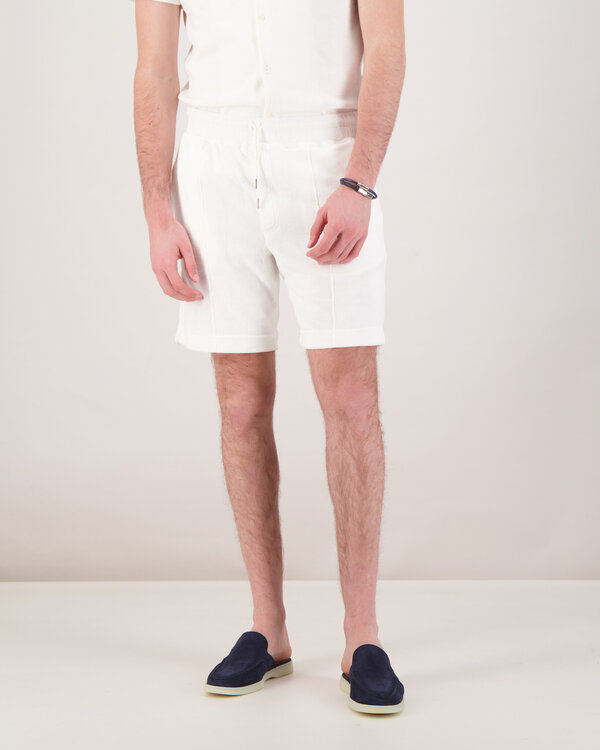 Terry Towelling Leisure Shorts White