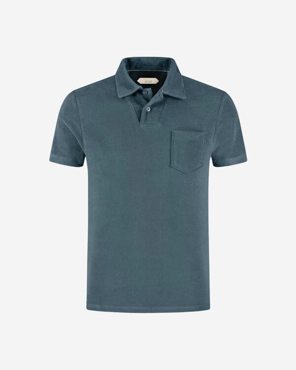 Terry Towelling Polo Shirt Green