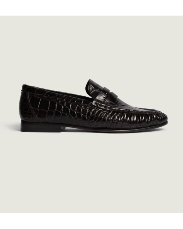 Penny Loafer Wrinkle Croco Burgundy