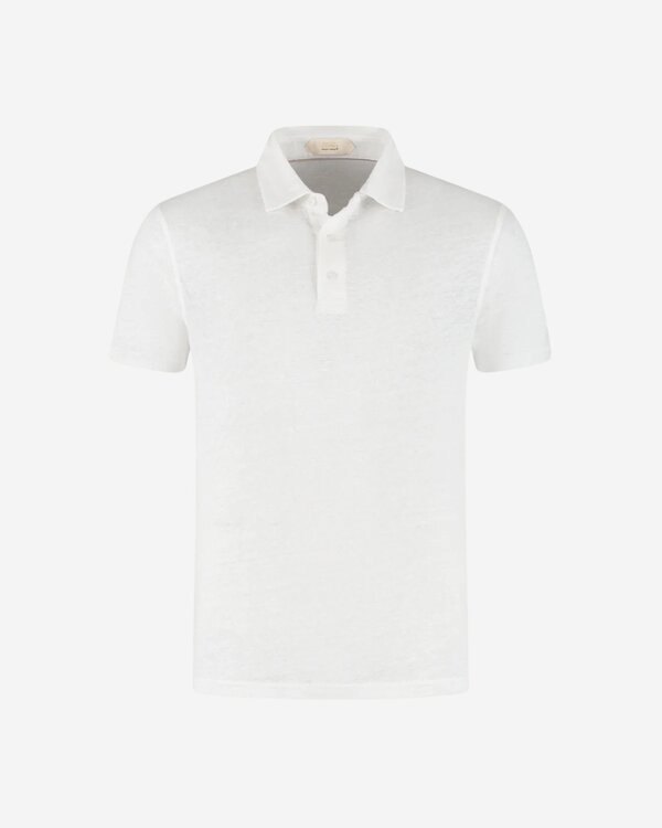 Linen Polo Shirt Wit
