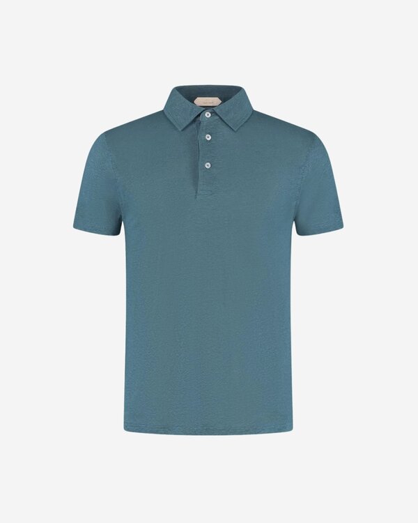Linen Polo Shirt Green