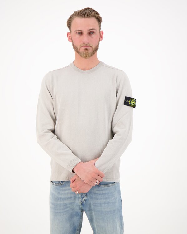 5100062 Light Raw Hand Crewneck Pearl Grey