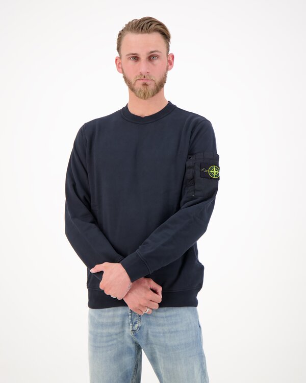 6100019 Cotton Fleece With Seasonal Pullover Marine