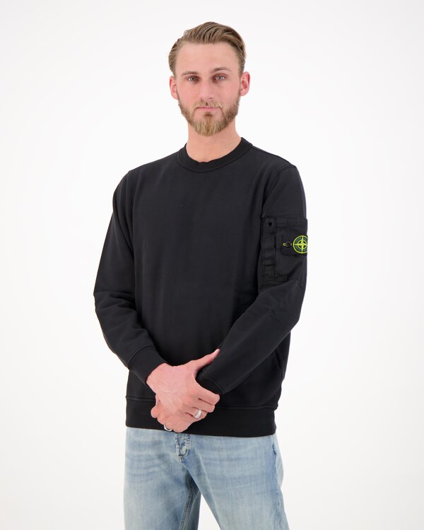 6100019 Cotton Fleece With Seasonal Sweater Black