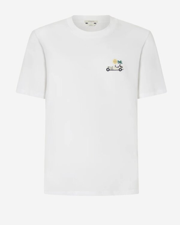 T-Shirt Collo Costina Wit