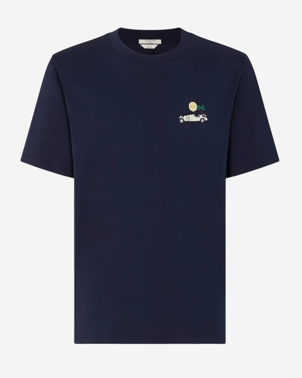 T-Shirt Collo Costina Donkerblauw