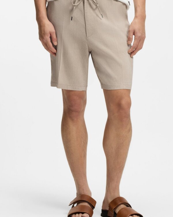 Linnenmix Modern Fit Short Beige