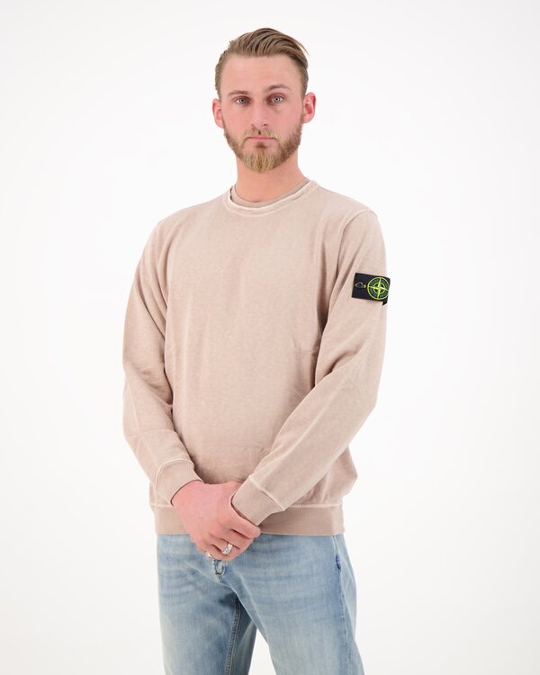6100034 Malfile Fleece Garment Dyed Pullover Sand