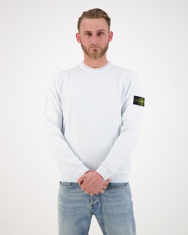 6100034 Malfile Fleece Garment Dyed Sweater Sky Blue