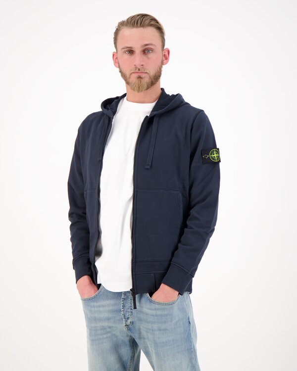 6100061 Organic Cotton Fleece Strickjacke Marine