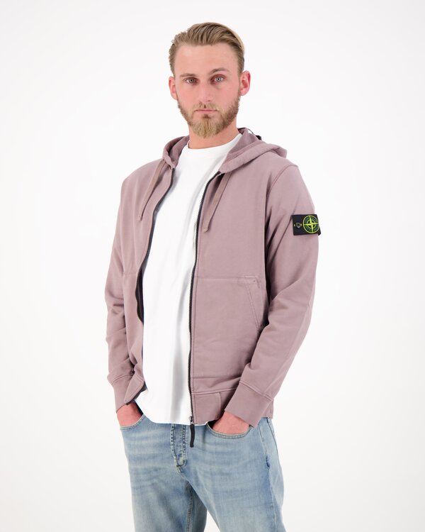 6100061 Hooded Cardigan Purple Gray