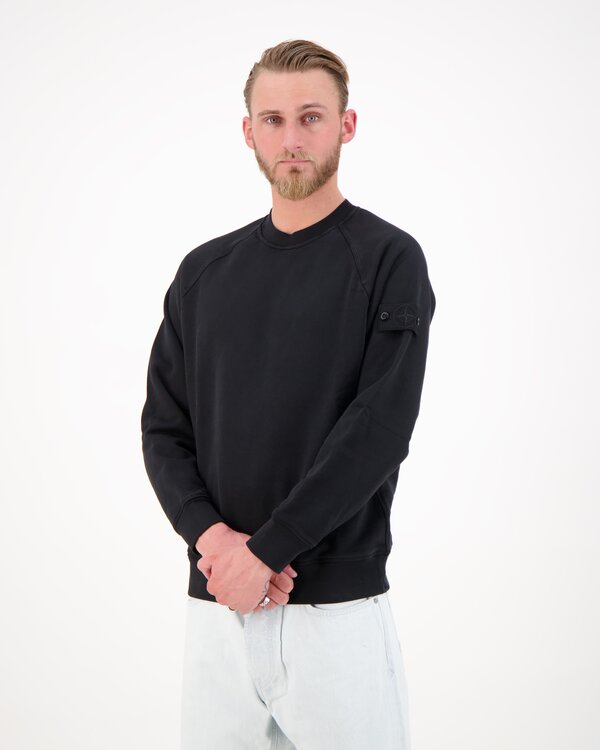 6100028 Heavy Fleece SI Ghost Pullover Schwarz