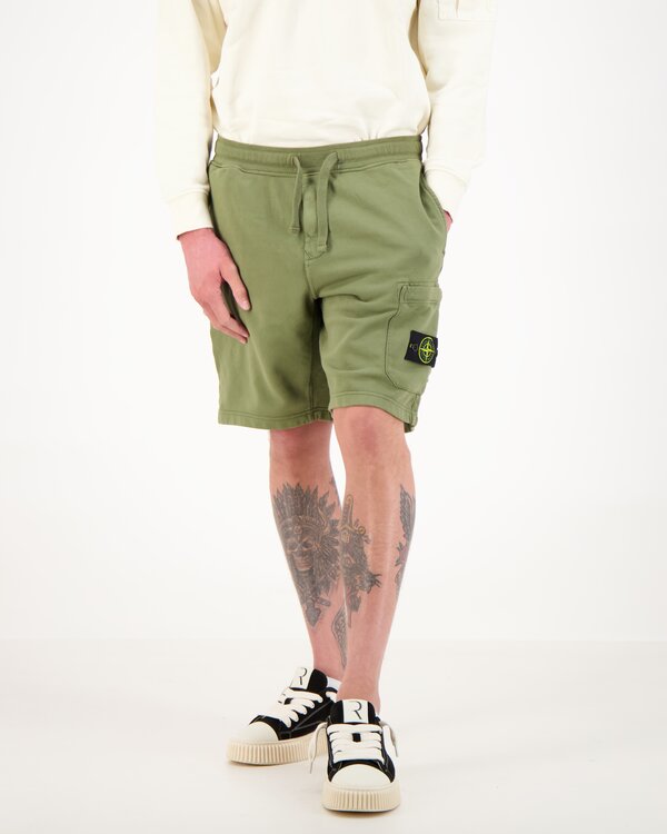 6200011 Organic Cotton Fleece Sweats Shorts Militär