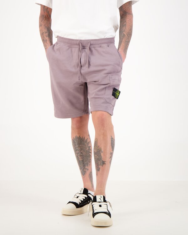6200011 Organic Cotton Fleece Sweats Shorts Lila Grau